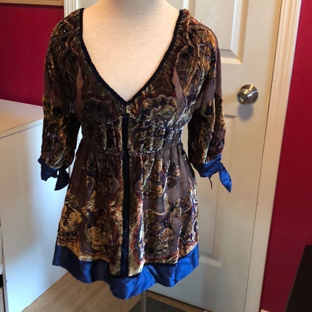 Hale bob peasant tunic sz S
